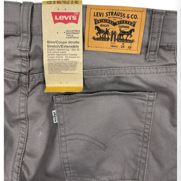 Levi’s Slim Fit Tapered Leg Gray Boys Pants Jeans 16 Reg W 28 x L 28 NEW - Picture 5 of 12